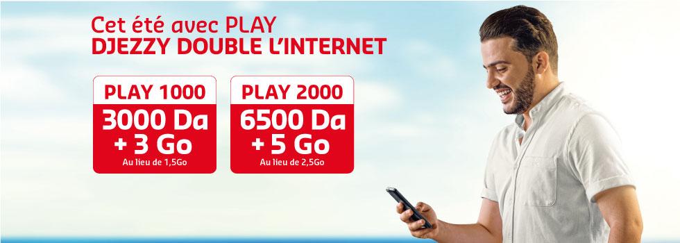 Djezzy : Revient en force cet été double ses offres Data « Play 1000 et 2000 »