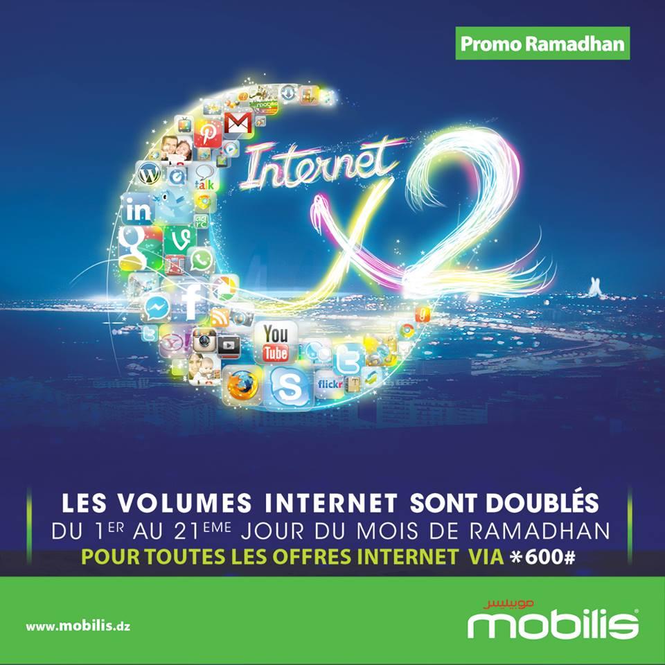 Mobilis : Pass internet 3G et 4G sont doublés pour ce mois ramadan