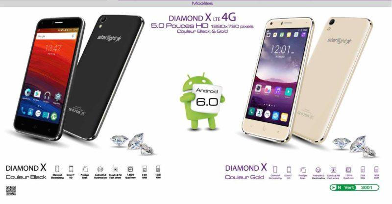 Starlight Diamond X , le nouveau smartphone entrée de gamme avec 4G Lte