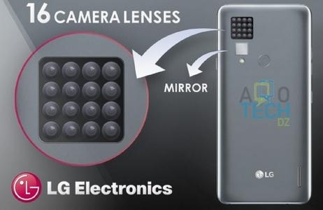 LG a obtenu le brevet pour un téléphone avec seize caméras arrière