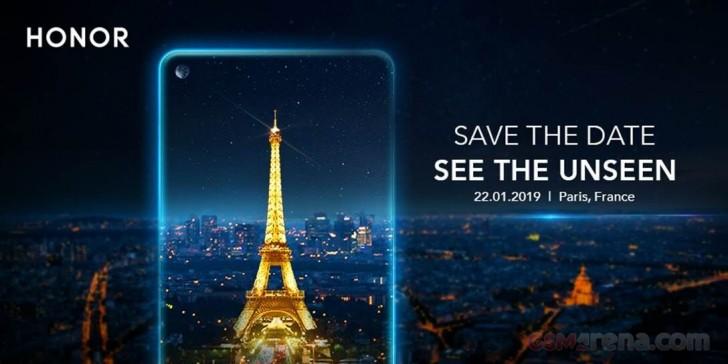 Honor avec une caméra selfie à l’écran le 22 janvier à Paris, est-ce que c’est le Honor View 20 ?