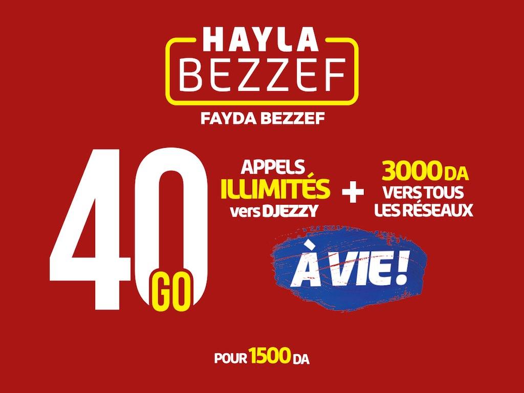 Djezzy renouvelle Hayla Bezzef avec encore plus volumes allant jusqu’à 60 Go