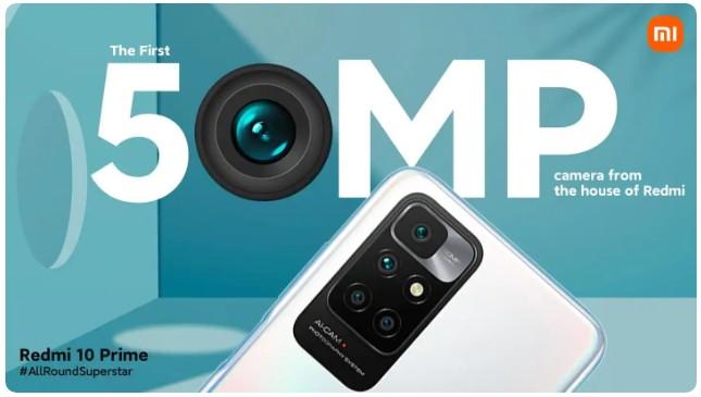 Redmi 10 Prime avec écran 90 Hz, batterie 6 000 mAh et caméra quadruple 50MP