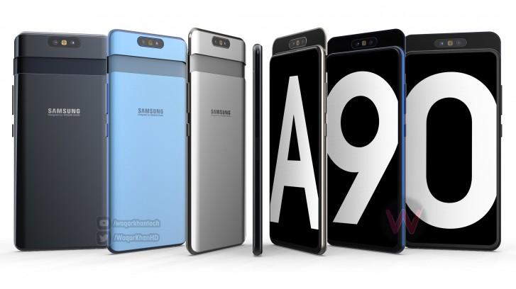 Samsung Galaxy A90 en vidéo montre un slider avec une caméra rotative