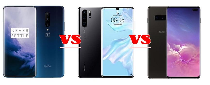 Comparaison de spécifications : OnePlus 7 Pro vs Huawei P30 Pro vs Samsung Galaxy S10 Plus