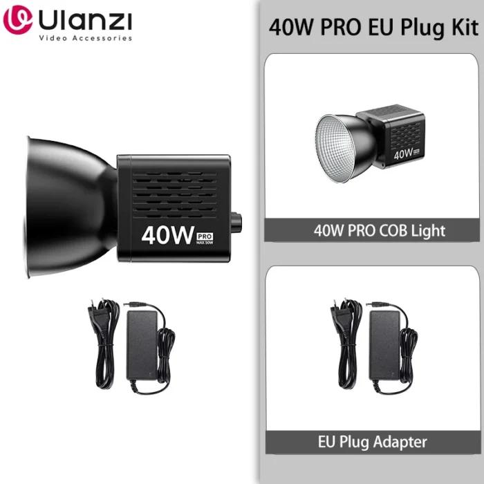 Ulanzi L023 40W Pro lumière vidéo LED Portable bicolore COB lumière de Studio photographique 2500K-6500K 3400mAh pour vidéo en direct