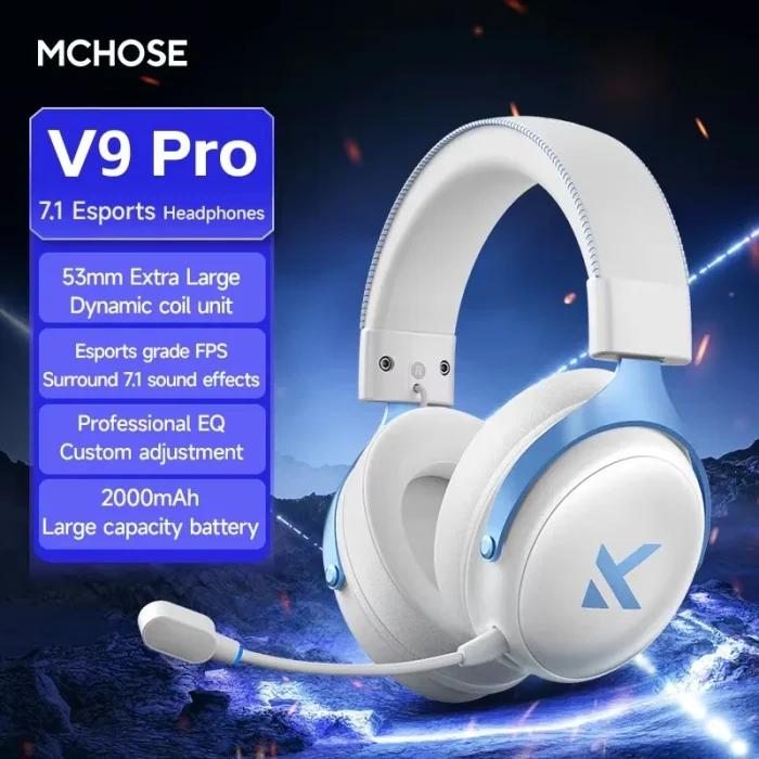 MCHOSE V9 Pro casque avec Microphone trois modes Bluetooth sans fil ordinateur PC Gamer casque accessoires V9 Pro MCHOSE