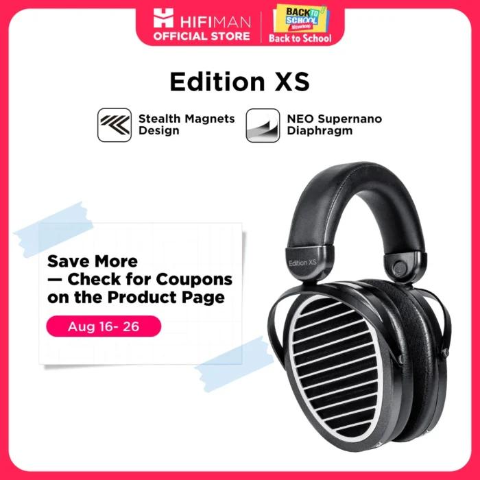Casque audio Hi-Fi HIFIMAN Edition XS pleine taille, circum-auriculaire, à conception ouverte, avec aimants planaires, design à aimants discrets et serre-tête réglable