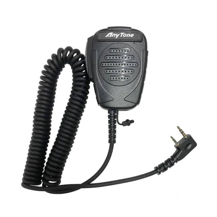 Microphone haut-parleur AnyTone compatible avec les talkies-walkies portables AT-D878UV, AT-D878UVplus, AT-D878UVii Plus, AT-D868UV, prise K MIC