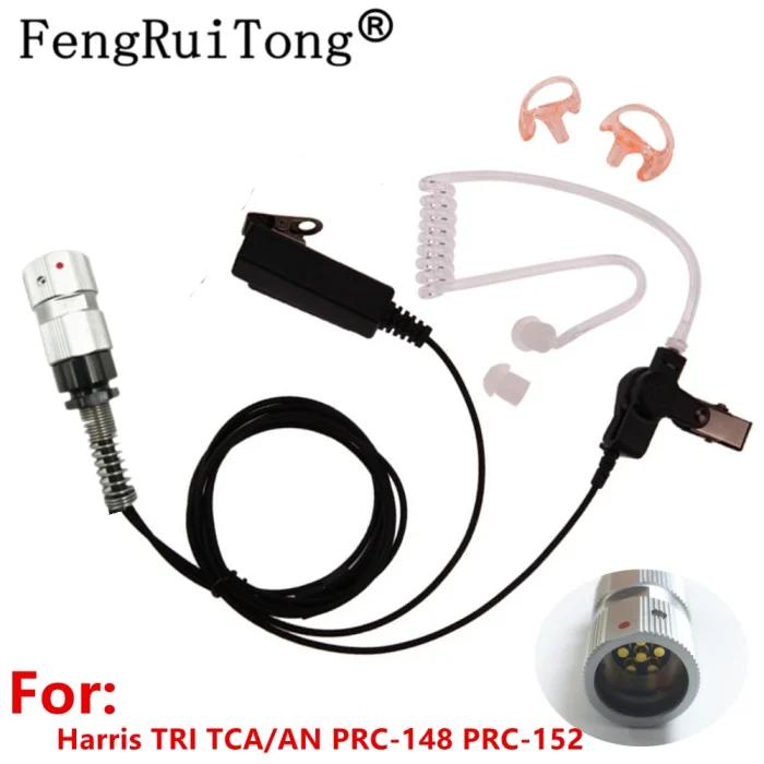 Casque talkie-walkie tactique PRC148 152, écouteur à Tube d’air avec microphone PTT cuboïde pour TRI TCA/AN PRC-148 PRC-152