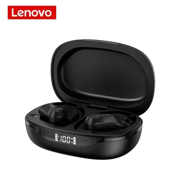 Lenovo-Écouteurs sans fil LP75 Sports avec micro, contrôle des boutons, affichage de l’alimentation LED, son stéréo HiFi, casque Bluetooth 5.3 TWS