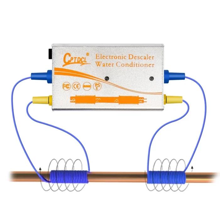 Système de détartrant d’eau électronique détartrant d’eau, climatiseur d’eau dure électronique alternatif sans sel, coque en alliage