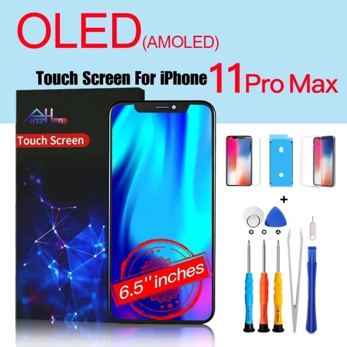 PINZHENG-Écran AMOLED INCELL LCD OLED OEM pour iPhone 11, 12, 13 Mini Pro Max, XS Poly MAX, remplacement d’affichage avec outil, haute qualité