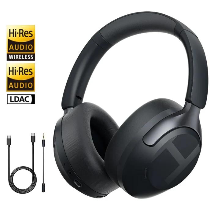 Casque sans fil HAYLOU S40 ANC avec réduction de bruit de 50 dB, audio spatial 3D haute résolution, écouteurs avec LDAC Bluetooth 6.0, casque supra-auriculaire
