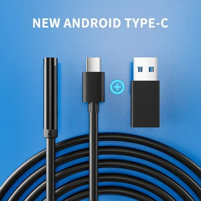 Caméra Endoscope TYPE-C IP67 Étanche 6 gible Réglable USB Android Flexible Inspection Borescope Caméras pour Téléphone PC 7.0MM