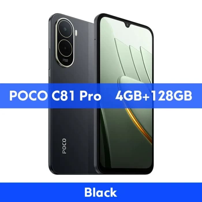 Smartphone POCO C81 Pro version globale, écran 6,9 pouces 120 Hz, batterie 6000 mAh, charge 15 W, appareil photo 13 MP, processeur UNISOC T7250