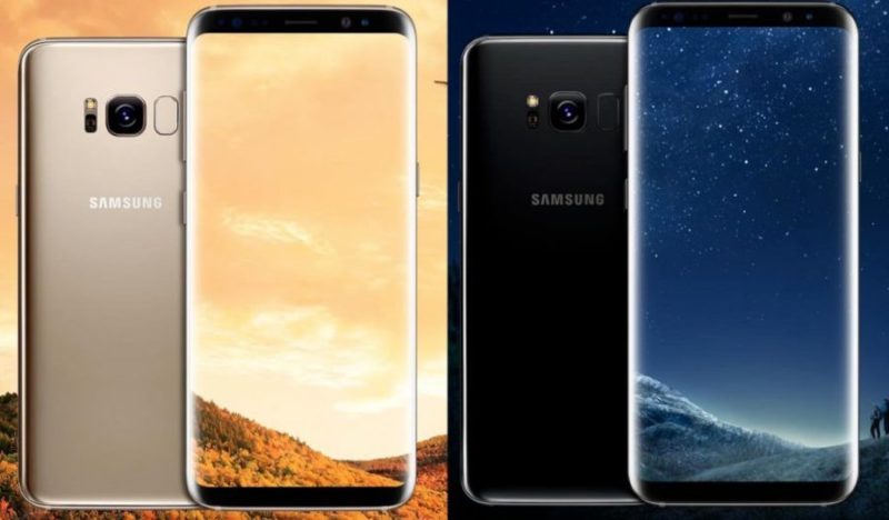 Galaxy S8 Officiel Avant Arriere Or Noir