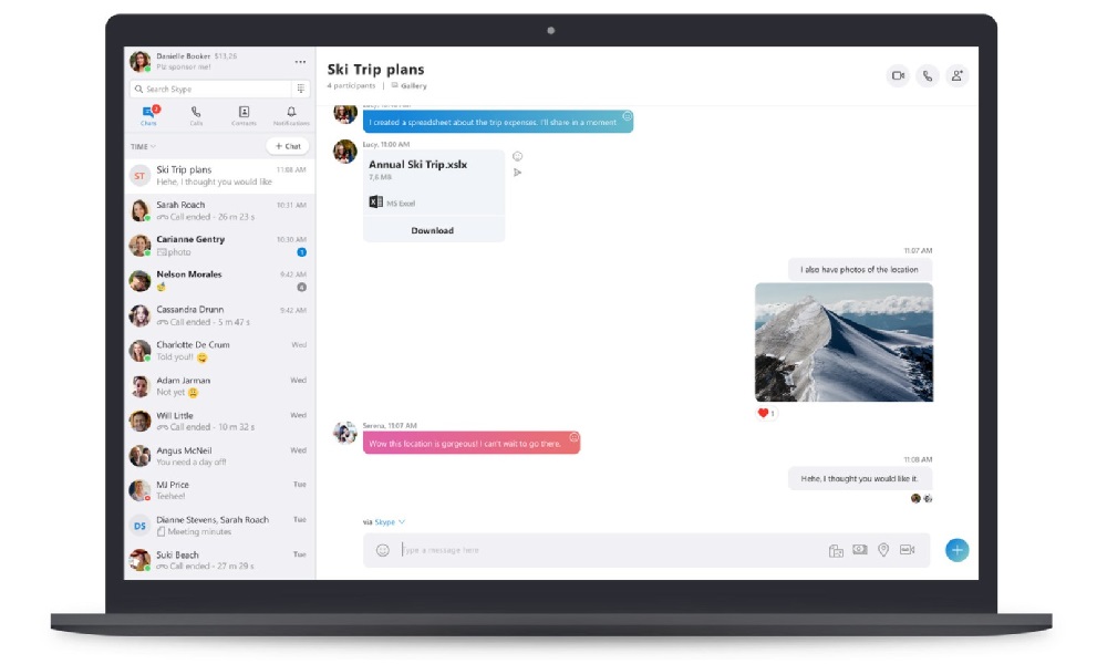 Skype - Microsoft change (encore) le design 2 skype desktop august 2018