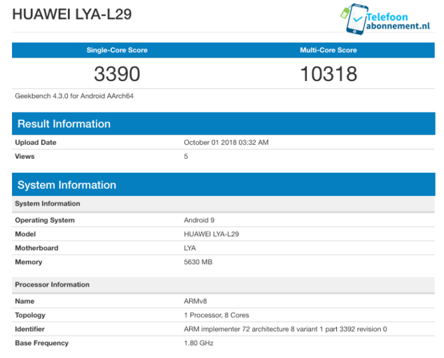une humiliation pour Huawei : le Kirin 980 battu à plates coutures par l'A12 d'Apple 3 benchmark kirin 980