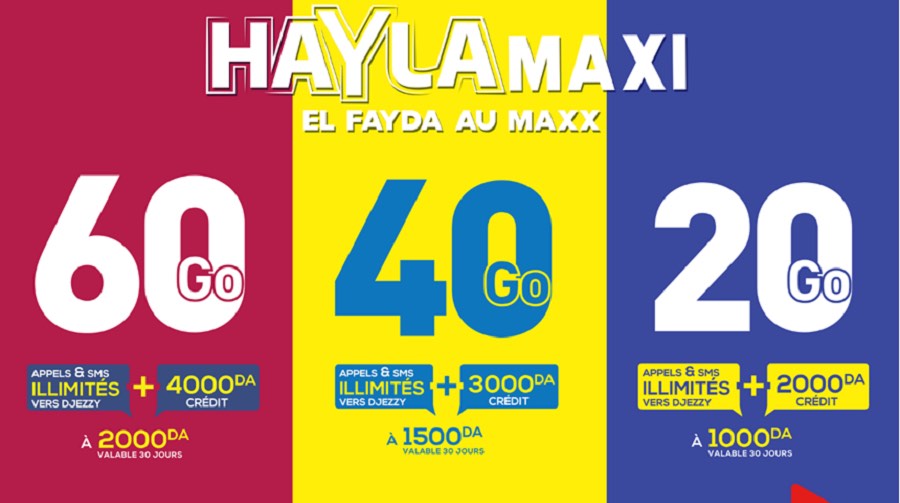 Ooredoo Attaque Djezzy pour imitation de nom Hayla Maxi 2 djezzy hayla maxi