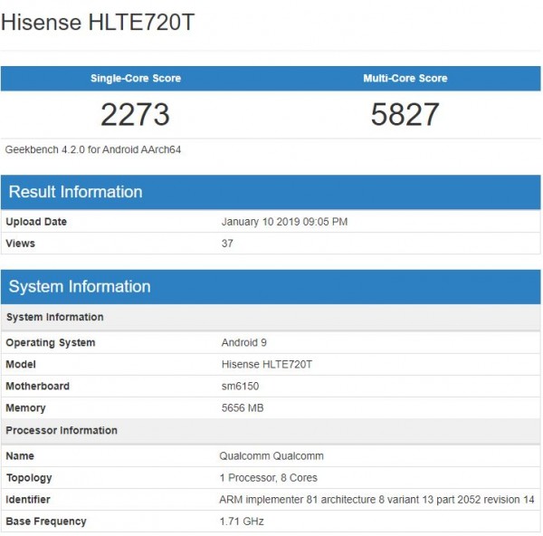 hisense u30 benchmark