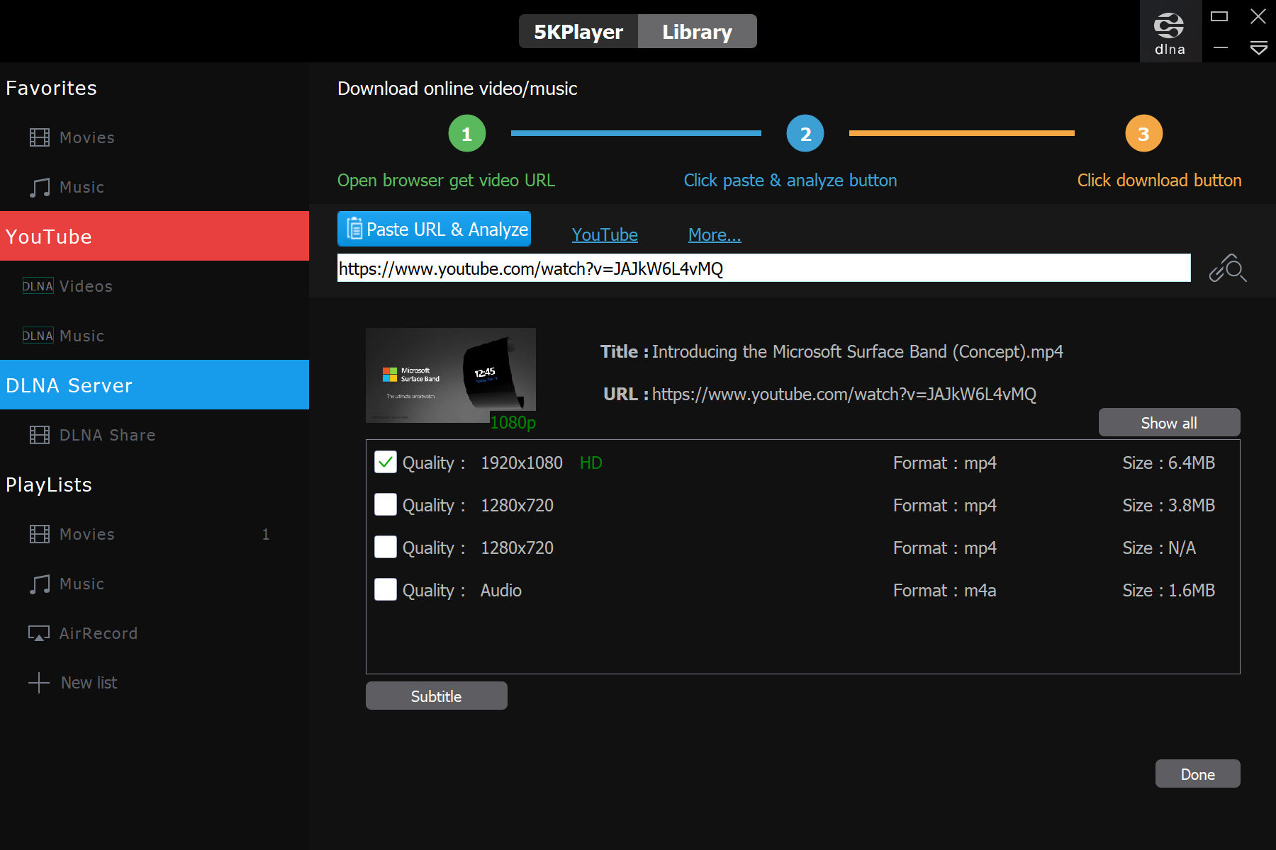 5kplayer test