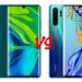 Xiaomi Mi Note 10 vs Huawei P30 Pro : Comparaison de spécifications