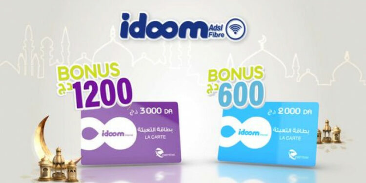 Algérie Télécom : bénéficiez jusqu’à 1200 Da de bonus d’internet sur les rechargements IDOOM ADSL