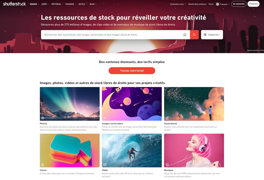 Top 5 des meilleurs sites de téléchargement de contenus 4 Shutterstock