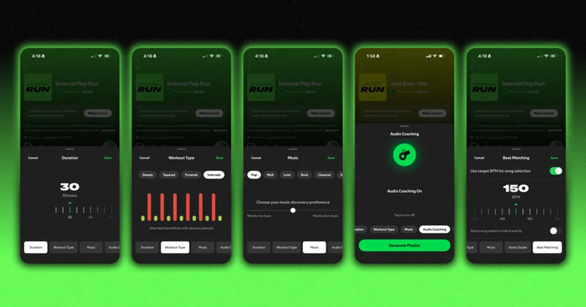 Personnaliser le tempo et les playlists
