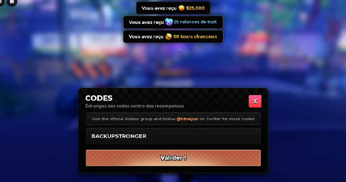 Comment utiliser les codes dans le jeu