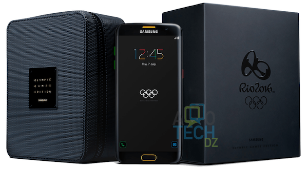 Nouvelle version de Galaxy S7 Edge habillé aux couleurs des jeux olympiques.