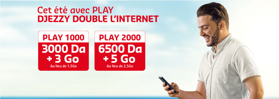 Djezzy : Revient en force cet été double ses offres Data « Play 1000 et 2000 »
