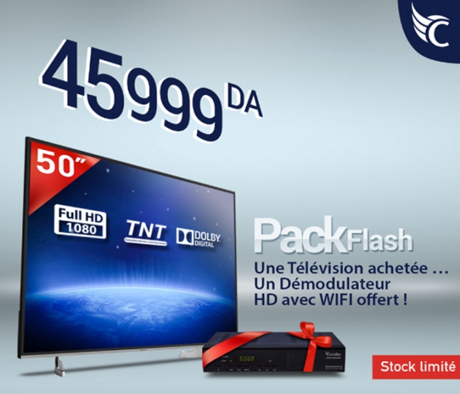Condor : Lance une nouvelle promotion sur sa TV HD 50’’ FULLHD
