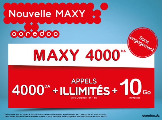 Ooredoo : Contre attaque avec une nouvelle Ooredoo MAXY 4000