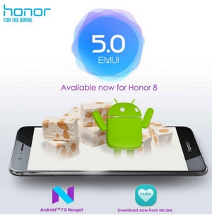 Android Nougat 7.0 est maintenant disponible sur le Honor 8