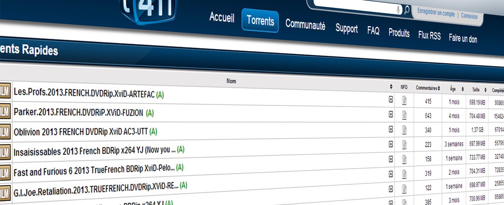 Torrents : Tracker T411 fermé par les autorités et les administrateurs ont été arrêtés