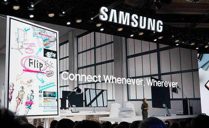 Samsung : nouvelle norme pour travailler ensemble avec un nouveau flip chart numérique interactif