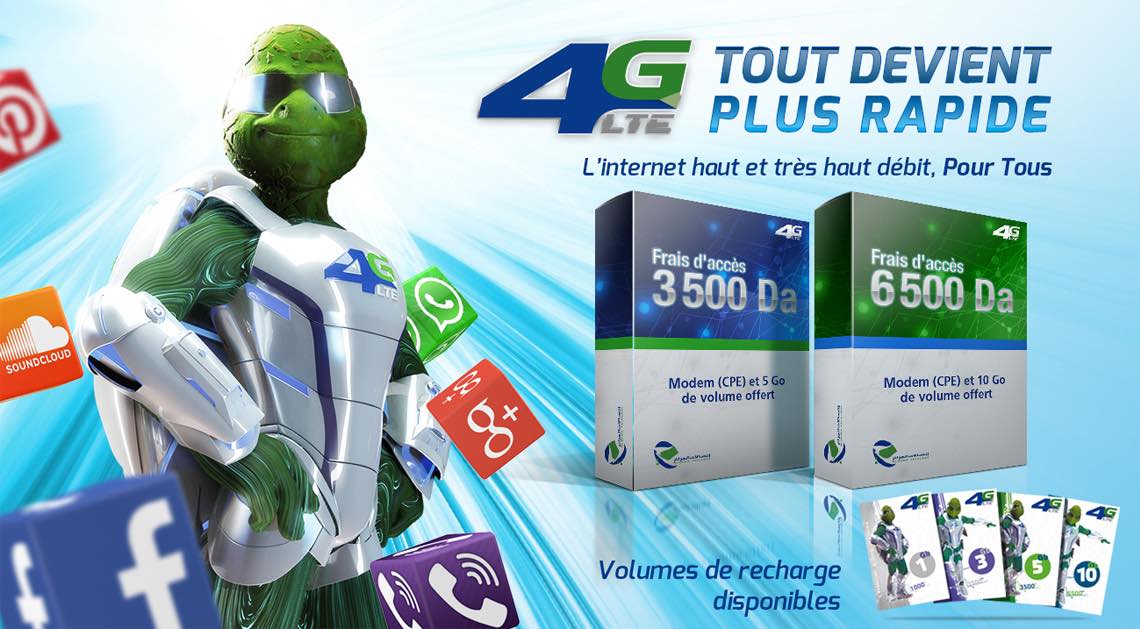 Algérie Télécom : Rechargez votre compte Idoom 4G et bénéficiez jusqu&rsquo;à 100 Go de volume Internet !