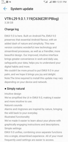 huawei p10 android pie