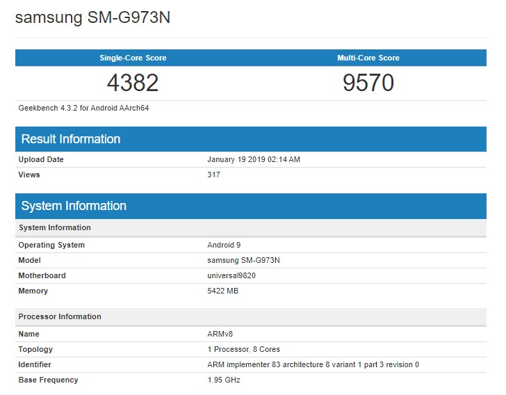 galaxy s10 exynos 9820