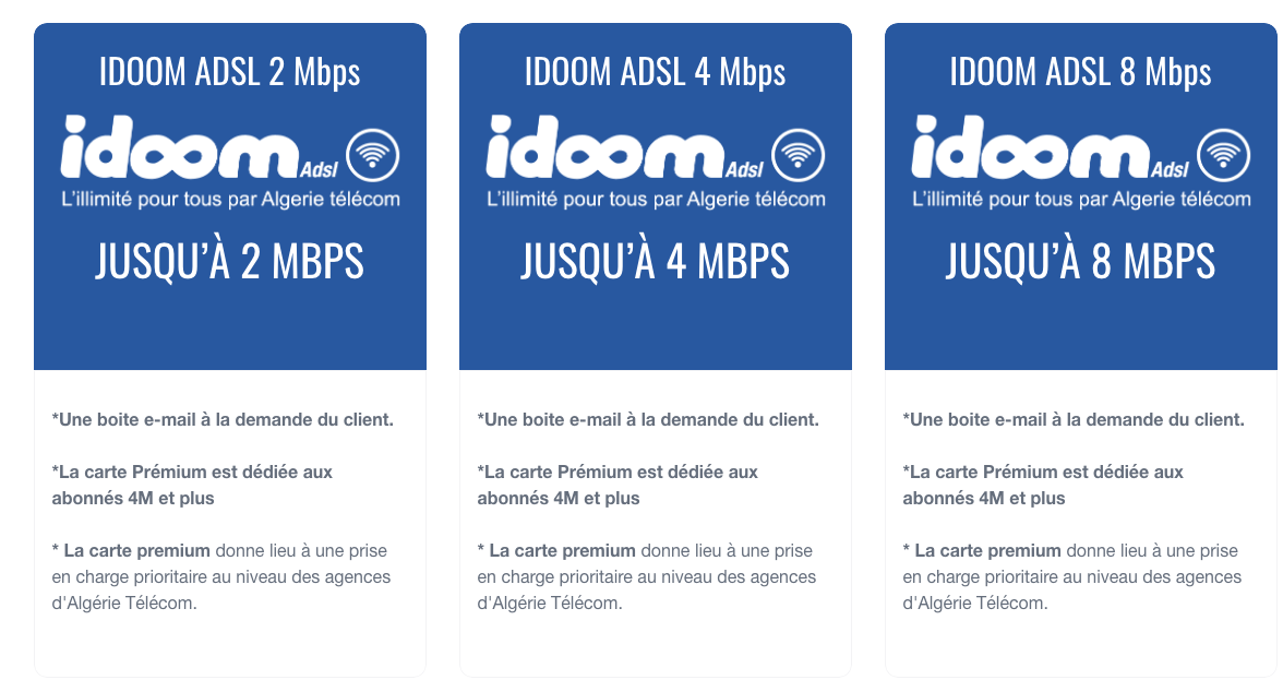 Algérie Télécom baisse les prix pour les clients idoom ADSL 2Mbps
