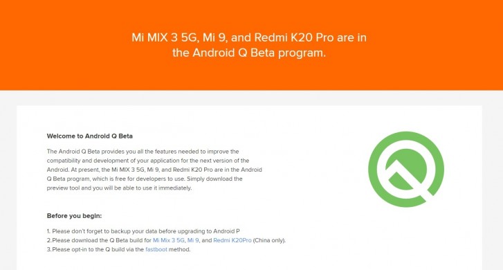 redmi k20 pro android Q