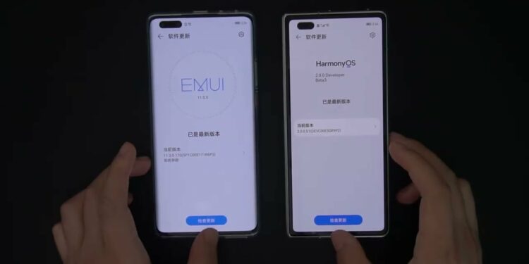 Une vidéo comparant HarmonyOS et EMUI 11 côte à côte