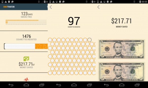 10 applications Android pour vous aider à arrêter de fumer 10 smotivator 1