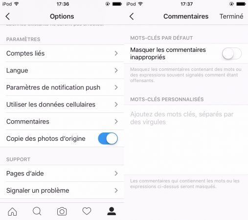 Instagram propose de masquer les commentaires insultants 2 Instagram Masquer Commentaires Innapropries