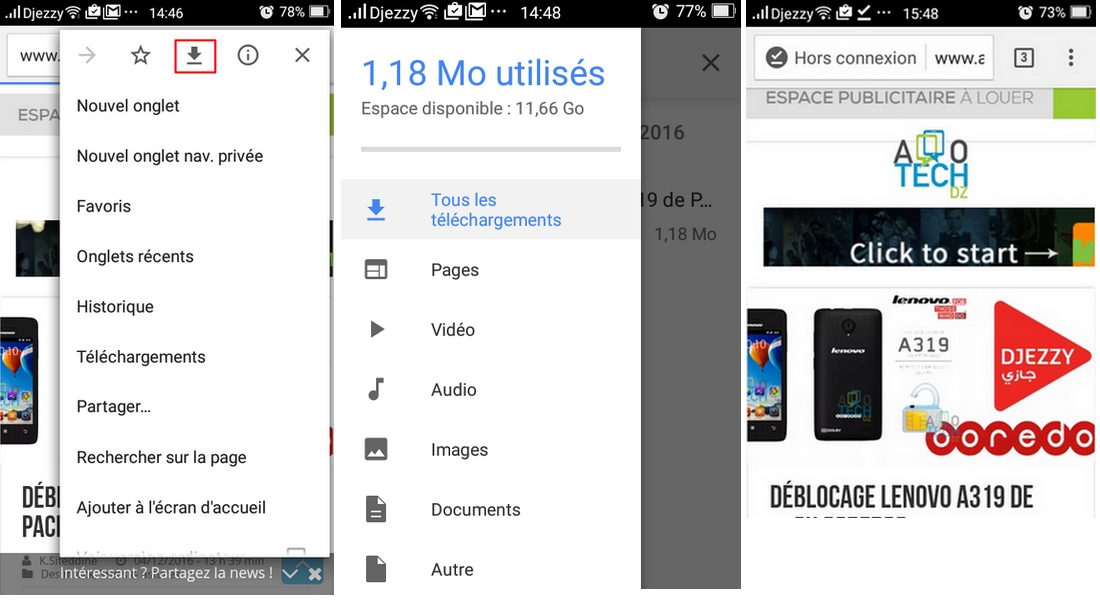 Chrome Android : sauvegarder et lire tout contenu hors connexion 2 google chrome android telechargement .hors