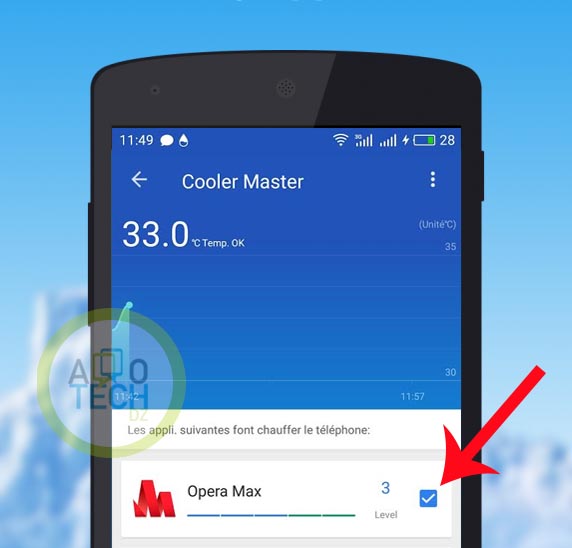 Contrôler et éviter la surchauffe de votre téléphone Android 5 cooler master 3