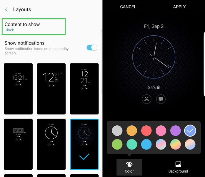 Conseils et astuces pour les utilisateurs de Galaxy J3 et J5 et J7 2017 2 always on display how to customize galaxy phablet