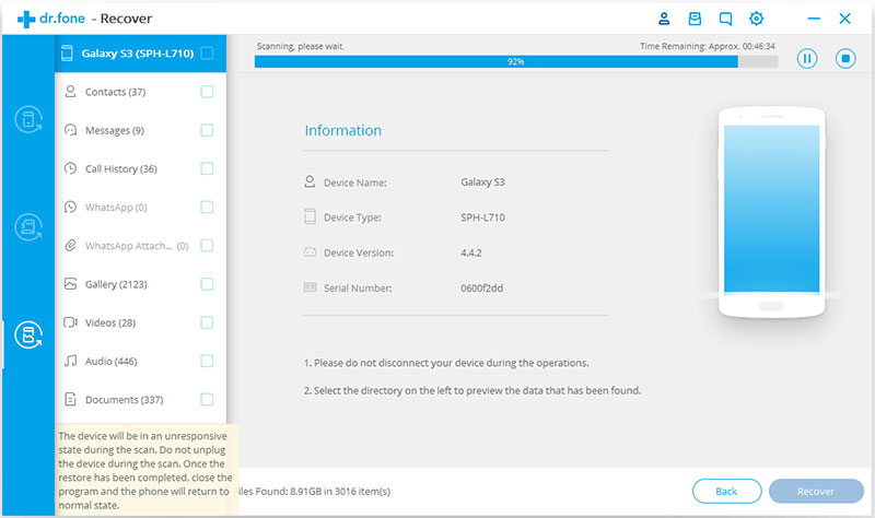Récupérer ses donnés d’un téléphone android endommagé 7 drfone 7